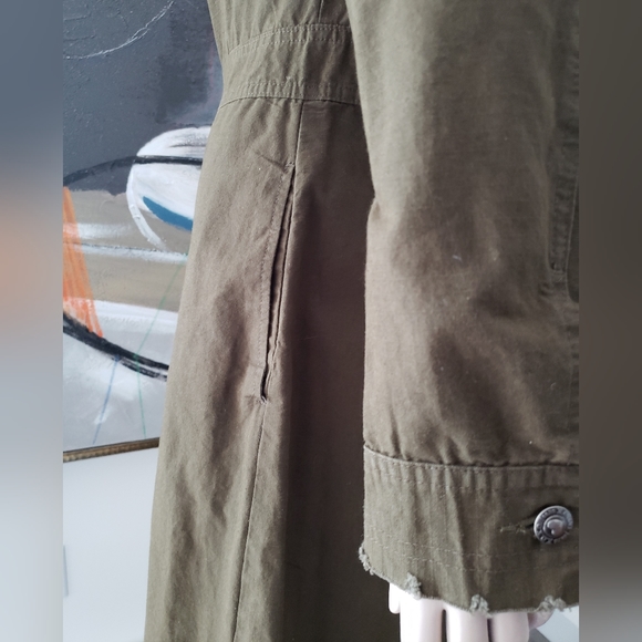 XOXO | Khaki Maxi Duster Jacket - Picture 9 of 15